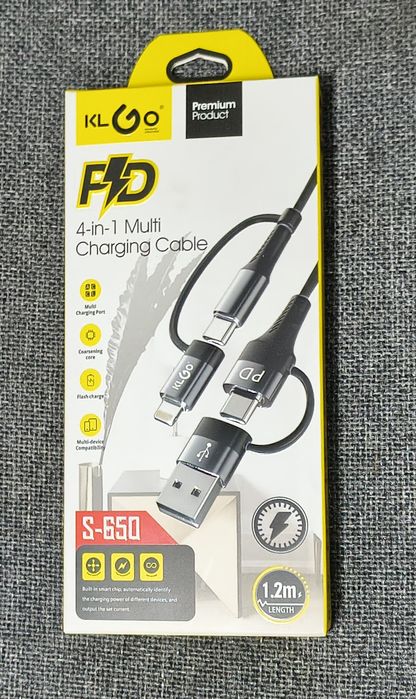 Мултифункционален кабел 4 в 1 KLGO S-650

Характ