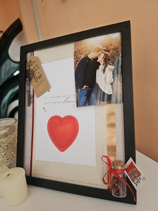 Ръчно изработена 3д рамка подарък за  Св.Валентин