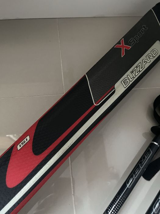 Schiuri Blizzard X Sport 156 cm cu legături Marker și bețe 124 cm