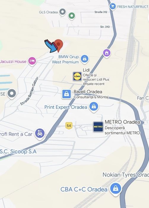 Teren intravilan Oradea 425mp 17,5m front stradal Toate Utilitățile