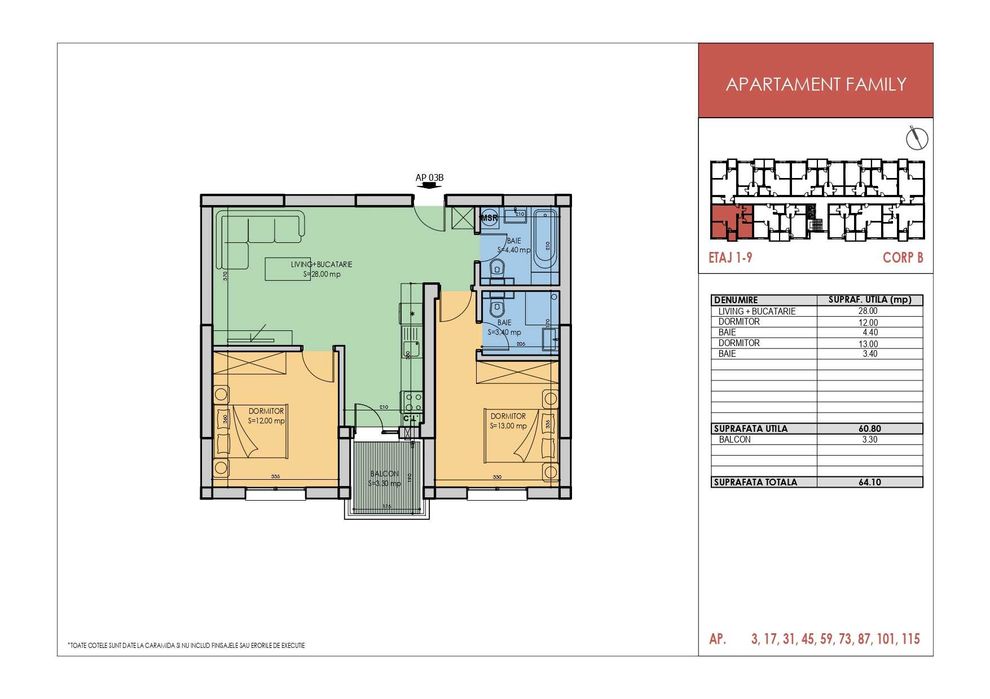 Apartament 3 camere Family, 50m de metrou Berceni, Apollo Residence