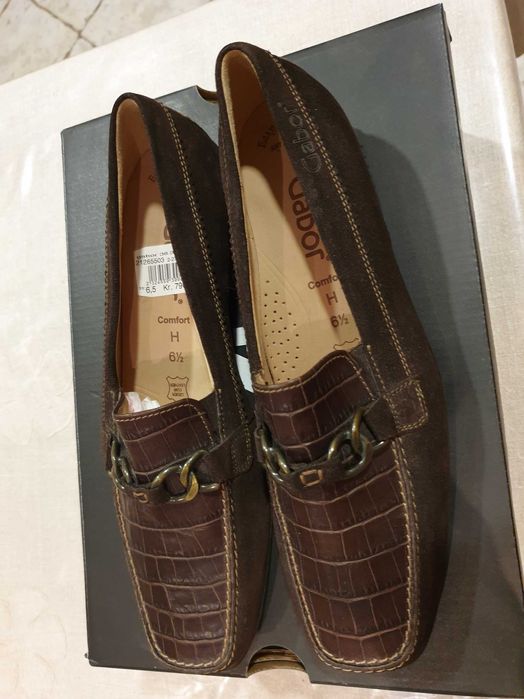 Дамски елегантни кожени обувки