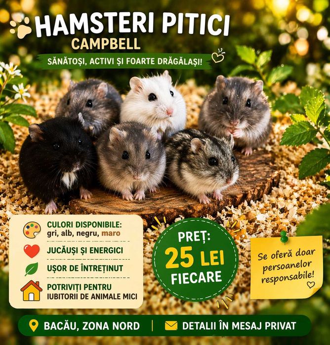 Puiuti de hamster pitic