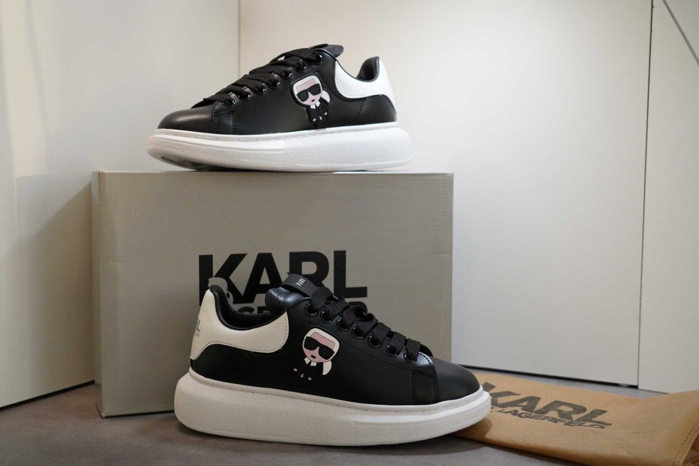 Adidasi KARL LAGERFELD Black - Produs Nou - Full Box, Premium Unisex