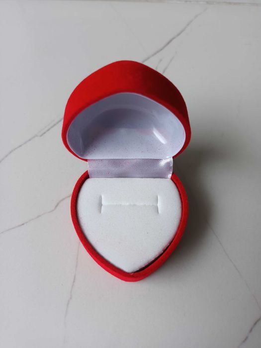 Кутийка за пръстен сърце, кутийка за пръстен, кутийка за бижута, кутия