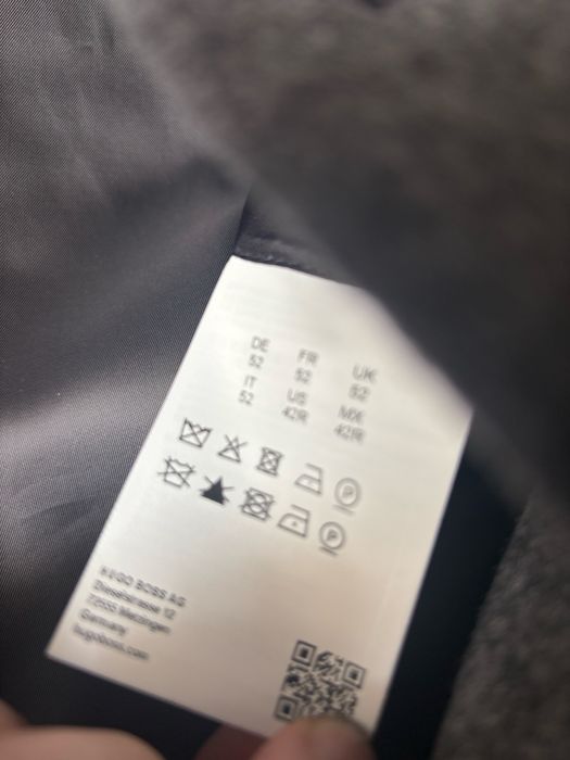 BOSS оригинал пальто серое кашемировое