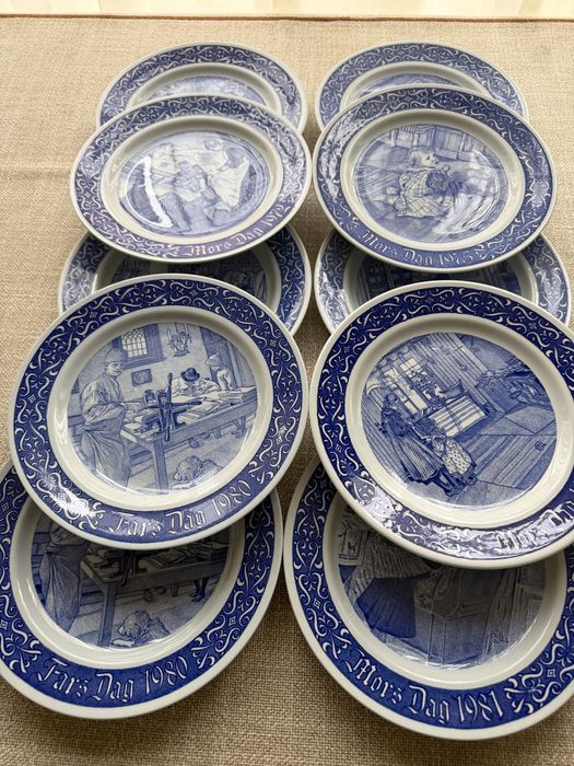 Farfurii de colectie, portelan, Suedia 10 buc