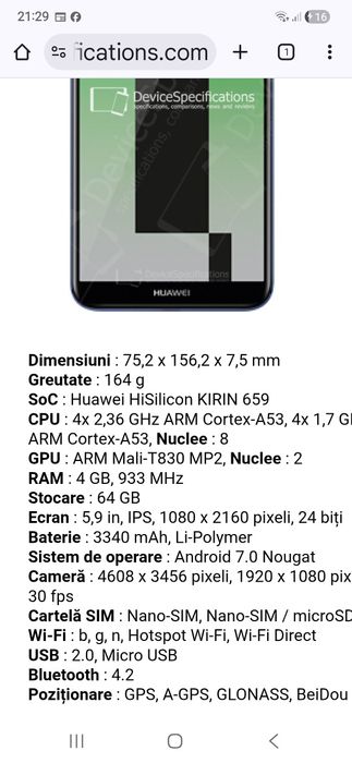 220 lei Huawei Mate 10 Lite