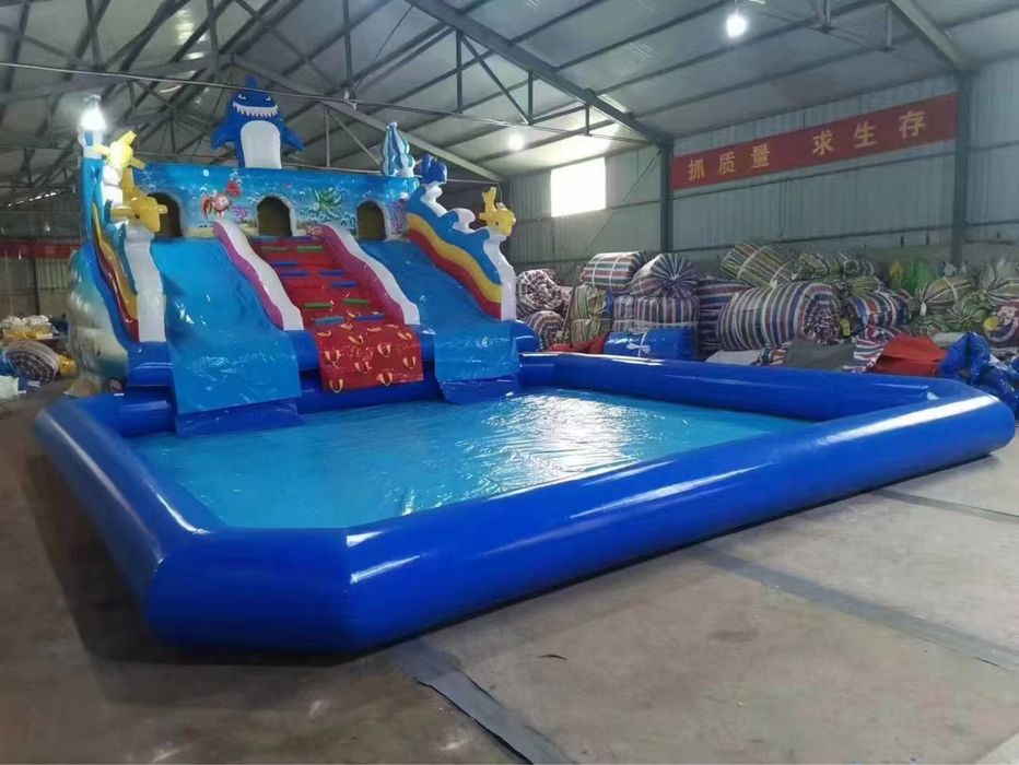 Бассейн с Водными горками и Батут надувной