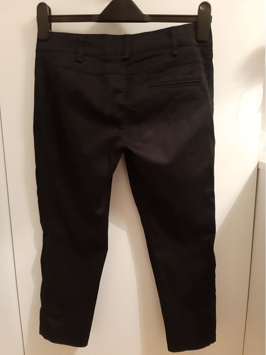 Pantaloni 3/4 negri cu fermoar Orsay