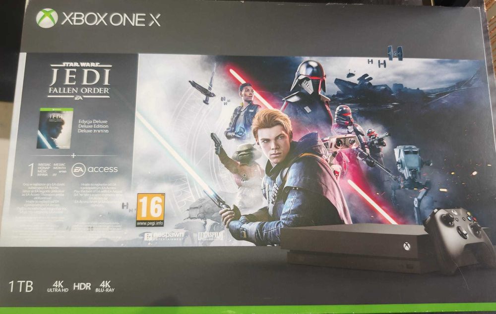 Consola jocuri XBOX ONE X la cutie 1 controller și 8 jocuri FAC SI UNELE SCHIMBURI