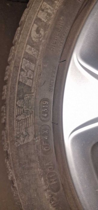 Set jante originale Audi R17 ET28 5x112 + anvelope Michelin Alpin 6 225/50 R17