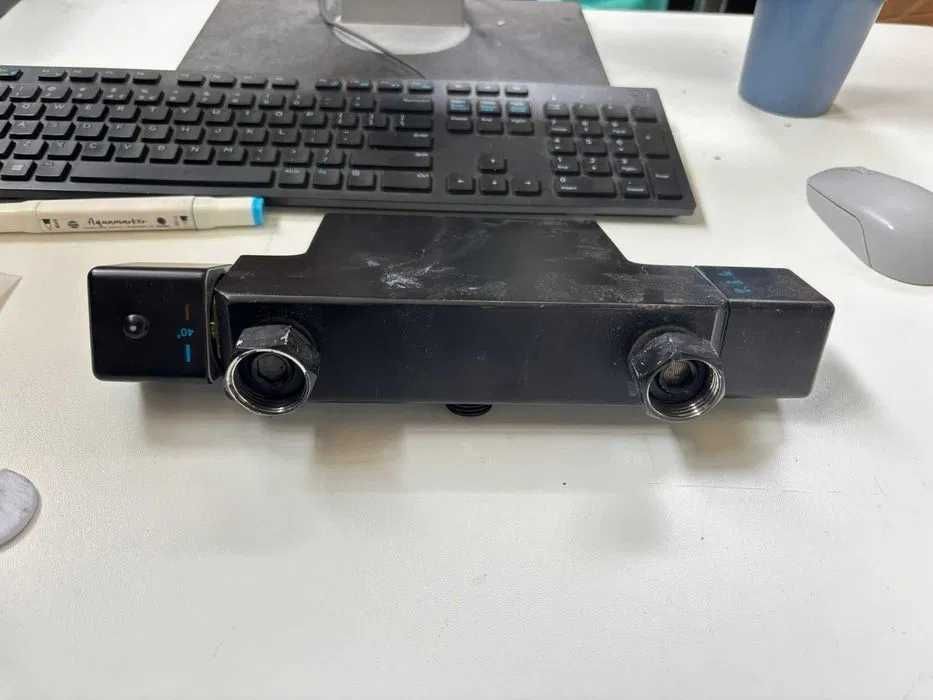 Baterie cadă termostat SHANFO, cascadă, duș, perete, neagră