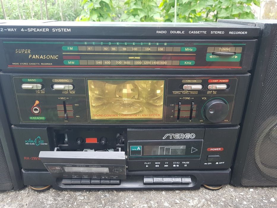 Radiocass dublu cu orgă lumini