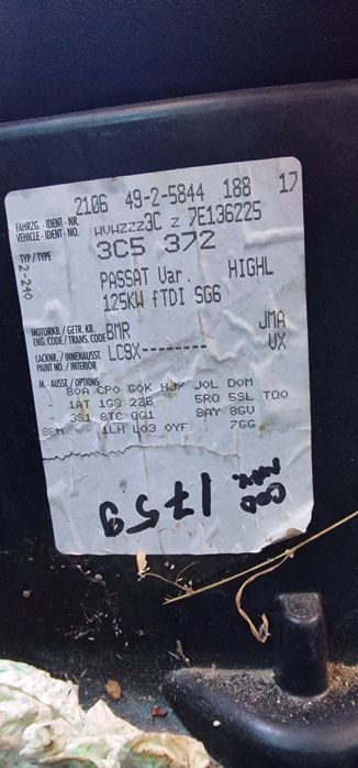 Piese vw passat B6 170cai BMR airpa capota  LC9X