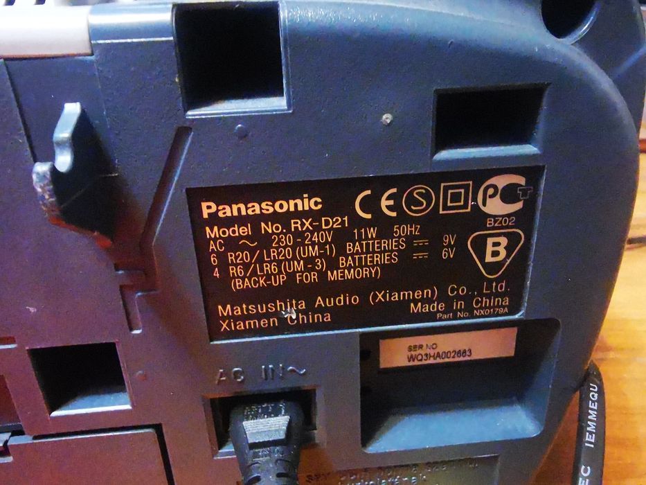 Radiocasetofon Panasonic RX- D21