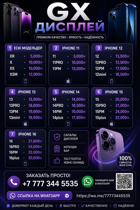 GX Дисплей — Премиум качество и гарантия на iPhone