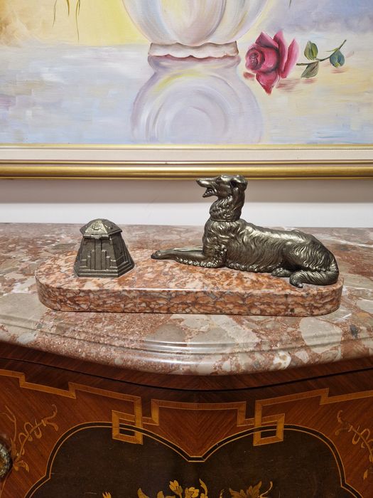 Страхотна антикварна френска фигурална мастилница