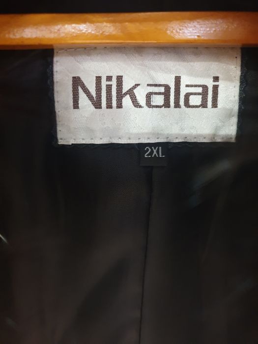 Кожаное зимнее пальто