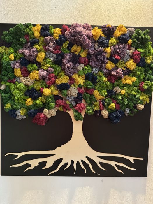 Tablou licheni 60/60cm realizat manula din licheni stabilizati