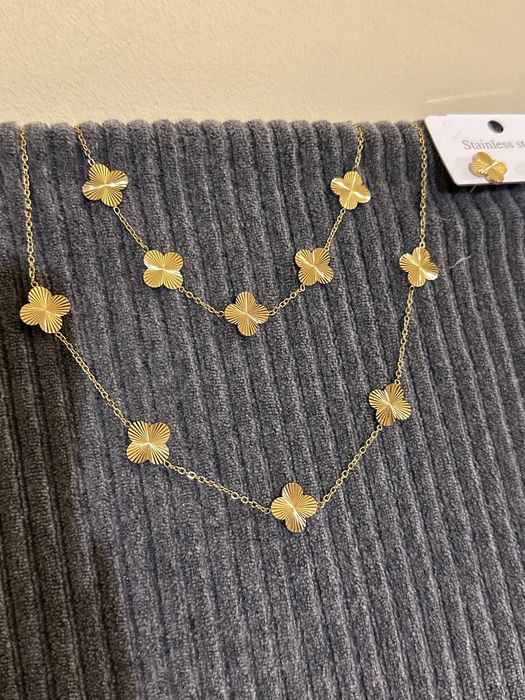 Set trifoi placat cu aur 18K