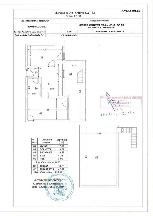Apartament 2 camere Terasa 60 mp Unirii | Comision 0% | Finalizat