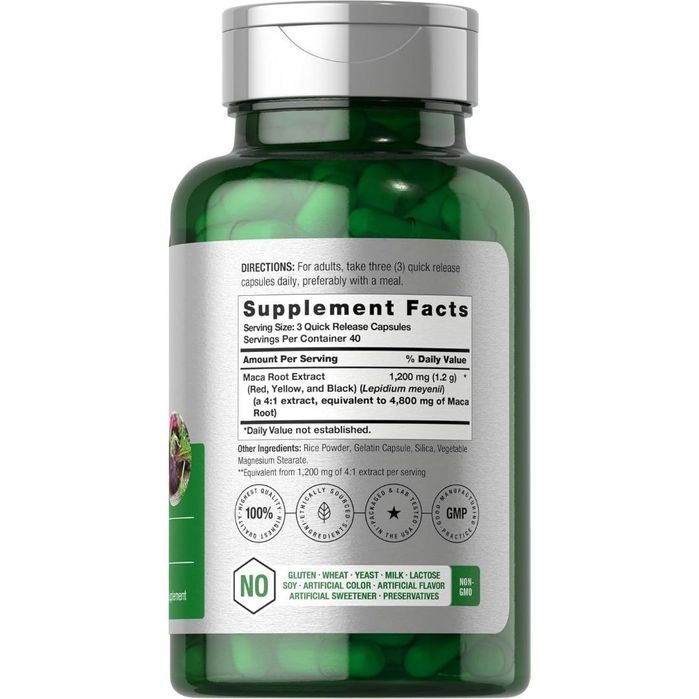 Капсулы корня маки Horbäach Maca Root Capsules for Men and Women