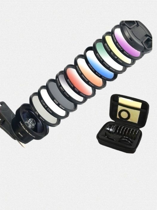 Набор профессиональных объективов и фильтров для смартфона