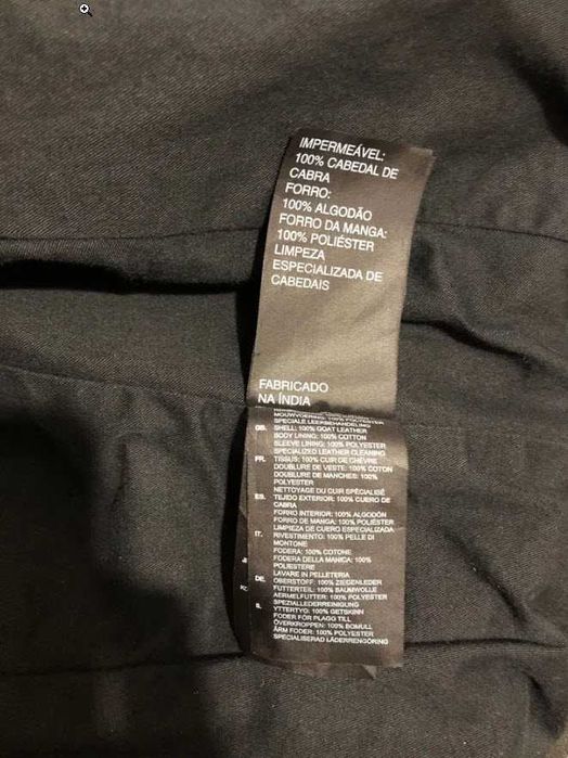 G-star Raw черно вталено яке от изцяло естествена кожа, размер XS/S