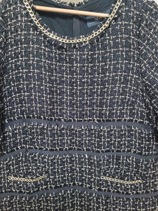 Costum dama de zi ,Nissa ,marimea 48 .Rochie dama zi ,maneca scurta