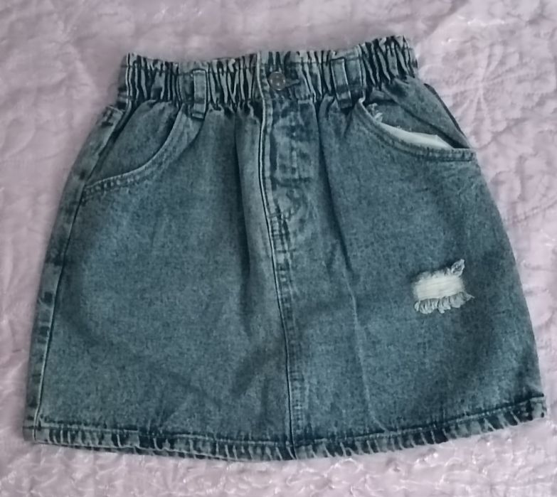 Висока талия дънкова пола