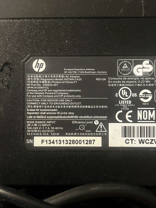 Оригинал Блок питания для ноутбука , моноблока HP