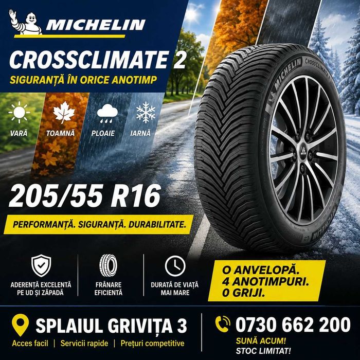 ANVELOPE NOI Michelin CrossClimate 2 – 205/55 R16