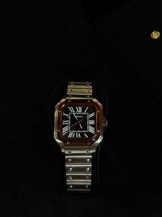 ceas seiko mod santos classic black