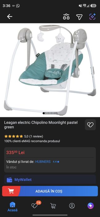 Balansoar electric bebe