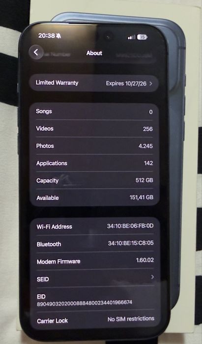 Iphone 17 pro max 512gb blue