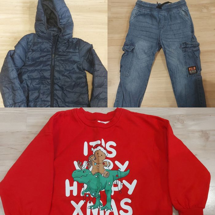 Яке, блуза и дънки 110/116