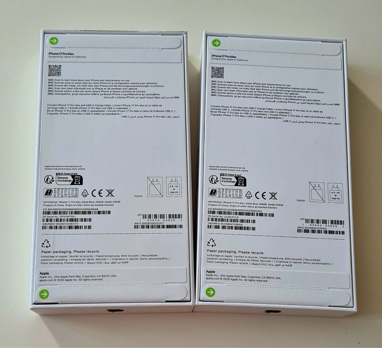 Iphone 17 Pro Max - 256GB, 2бр. налични