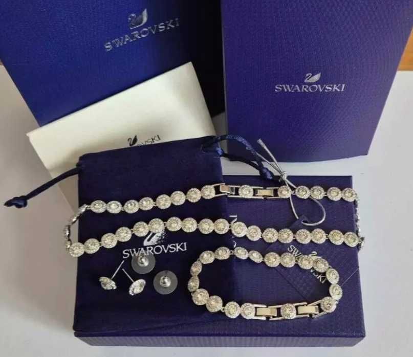 Set Swarovski Angelic Argintiu - Colier/Bratara/Cercei
