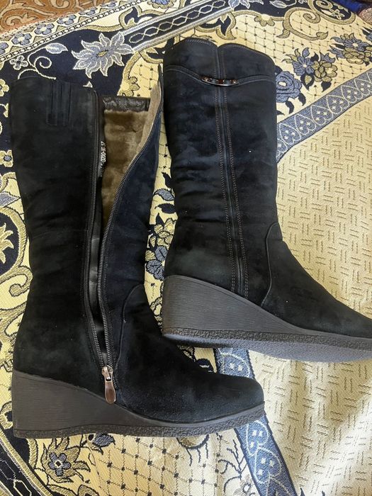 Сапоги натуральная замша