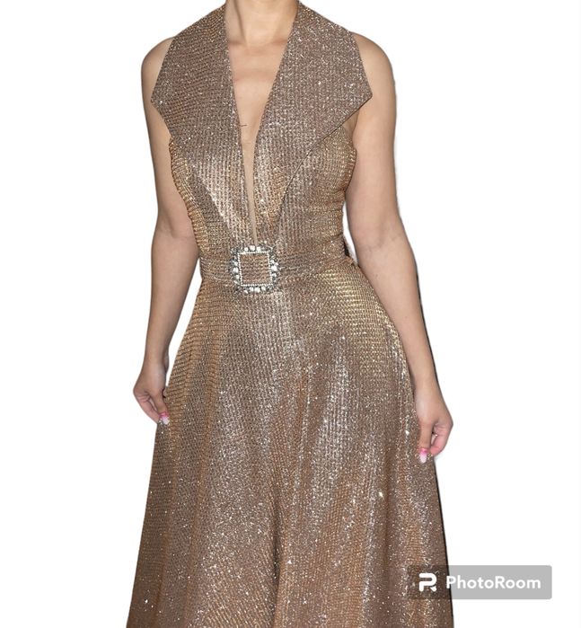 Rochie lunga aurie