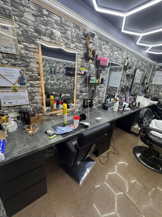 Vand post de lucru oglinda led blat si console