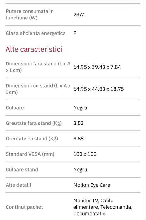 Televizor / monitor LED Smart LG 28TN515S-PZ, HD, 70 cm