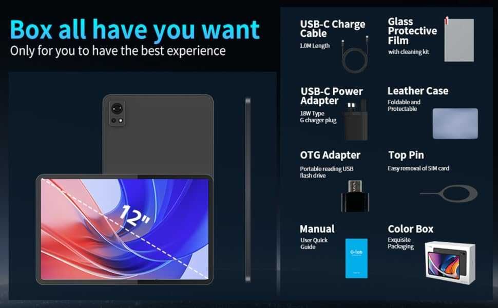 Оптом Планшет G-Tab MEGA12 12",  16/256GB ROM, RAM, 8800mAh,