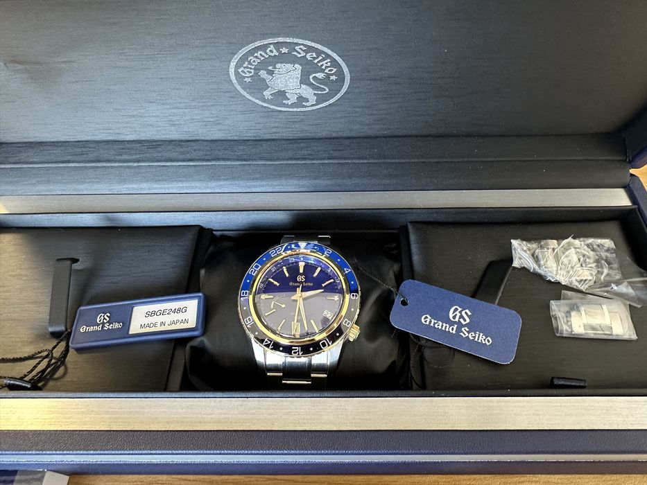 ceas Grand Seiko Spring Drive GMT aur/otel