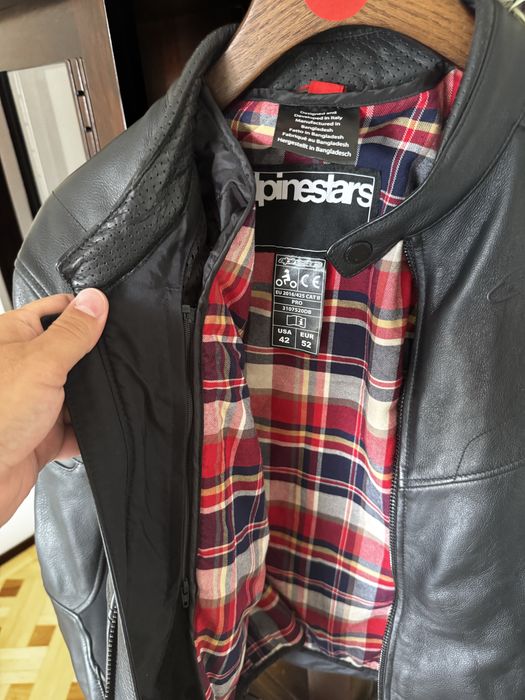 Geacă moto Alpinestars SP-5 piele naturală, mărimea 52 (L), protecții CE