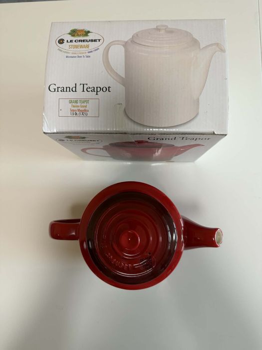 Le Creuset Stoneware Grand Teapot, 1.3L, Cerise - чайник