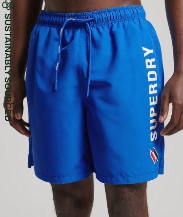 Мъжки къси панталонки : SUPERDRY Applique 19 inch Recycled Swim Shorts XL