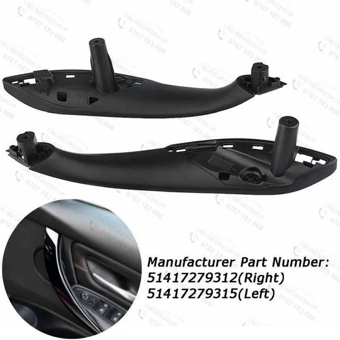 Set 4 manere interior Bmw Seria 3,4 F30,F31,F32,F34,F33,F36,F82  negru
