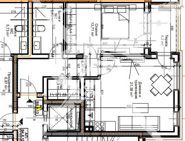 Двустаен апартамент в кв. Остромила! С АКТ 14! 993-29188